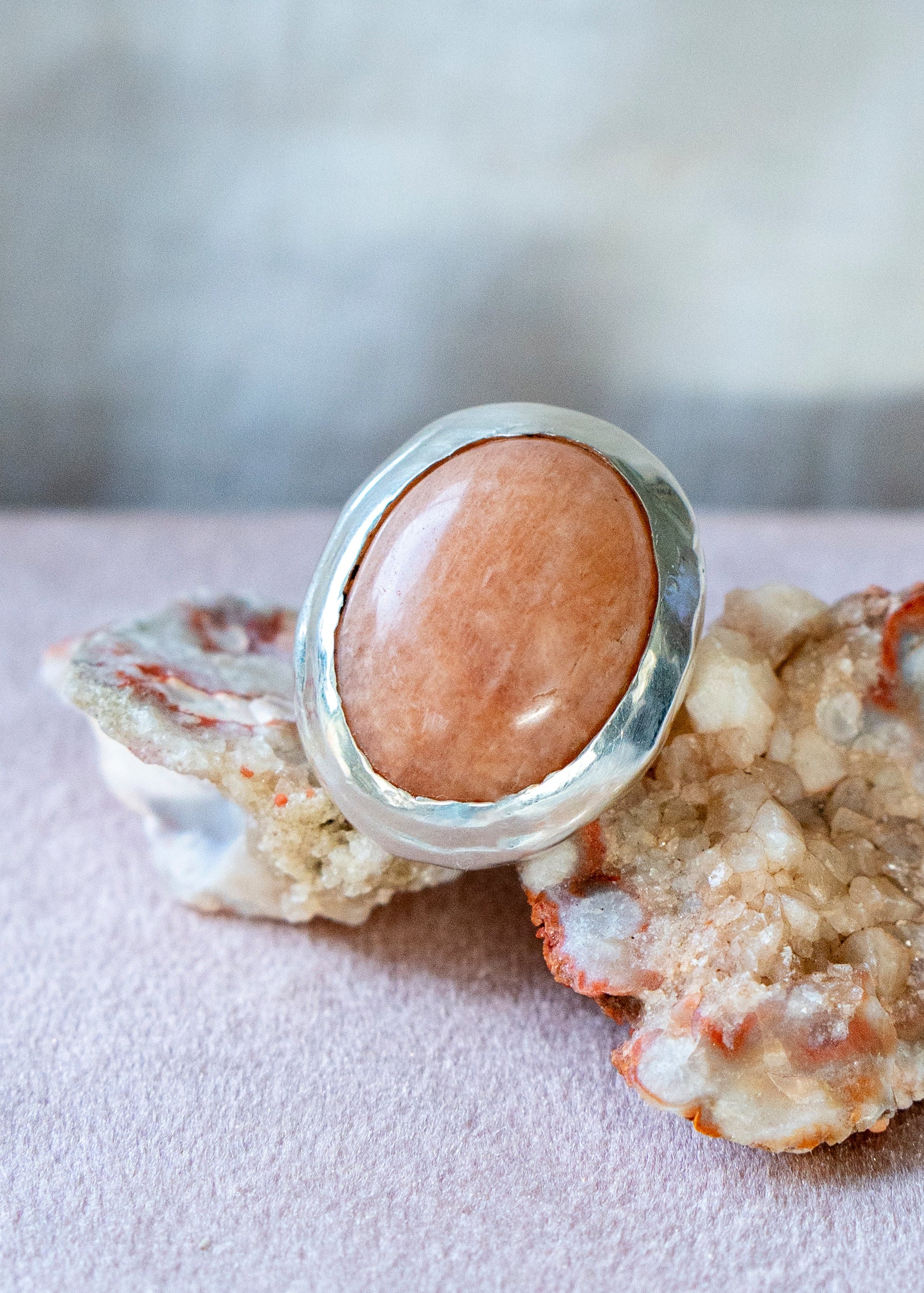 OOAK Fossilized Palm Ring