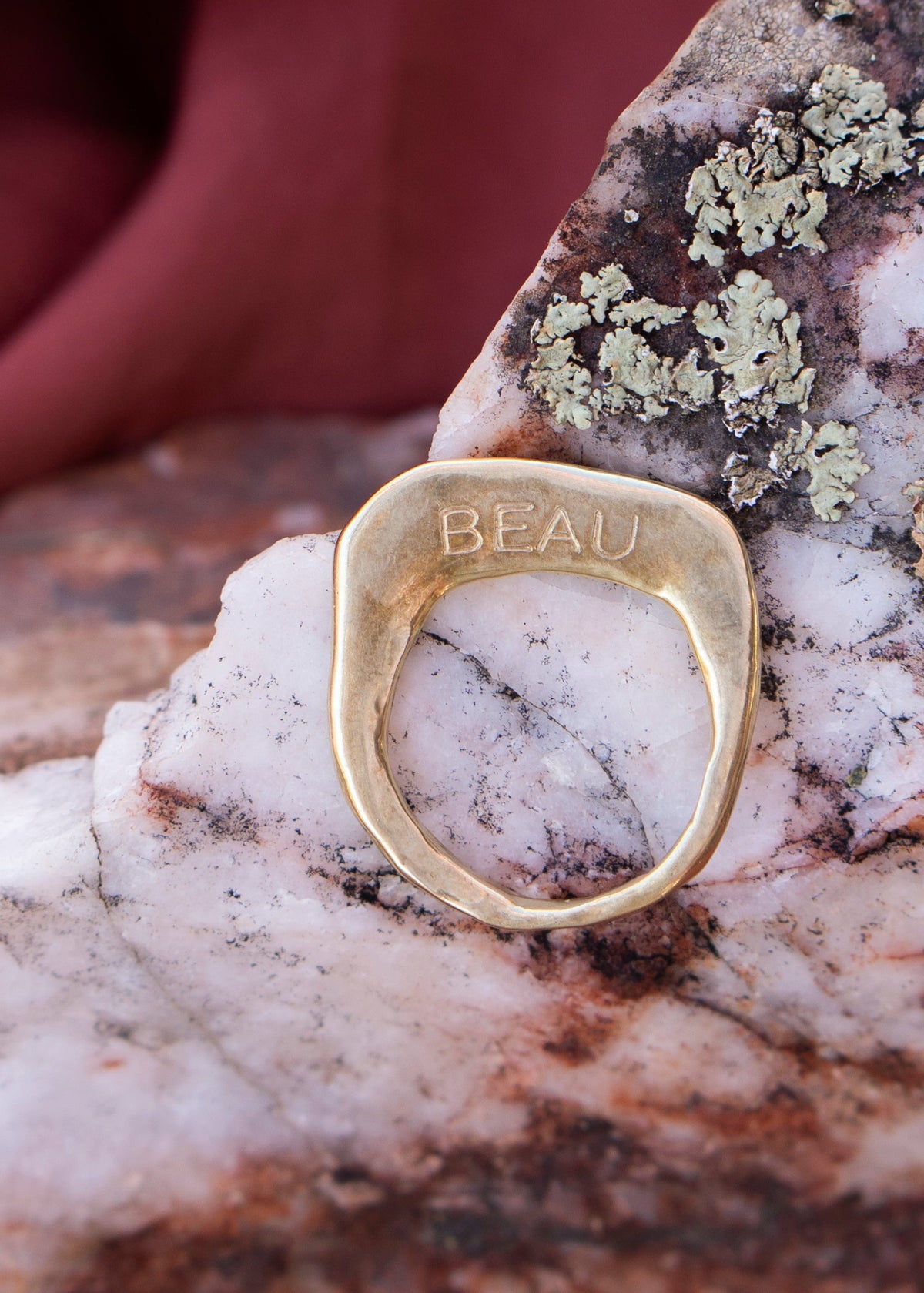Engraved Cassia Slender Stacking Ring