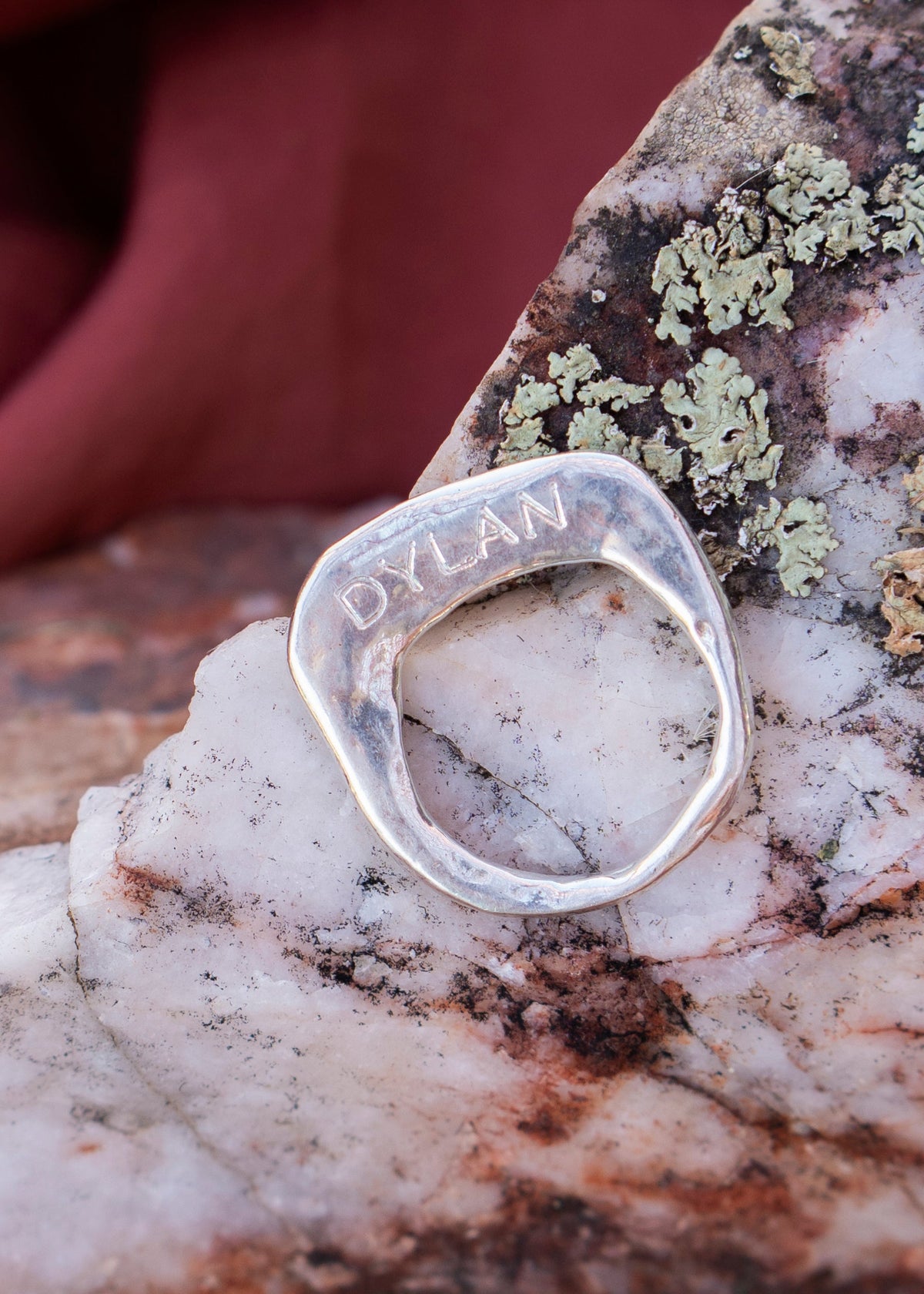 Engraved Cassia Slender Stacking Ring