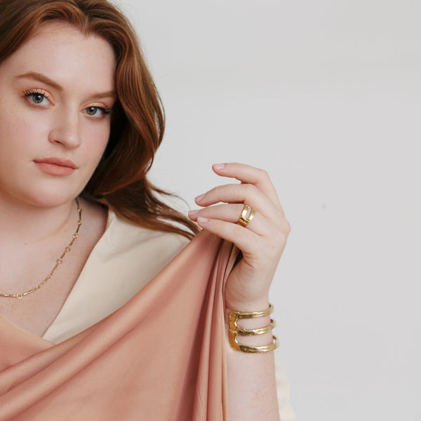 Rille Cuff Bracelet on Model