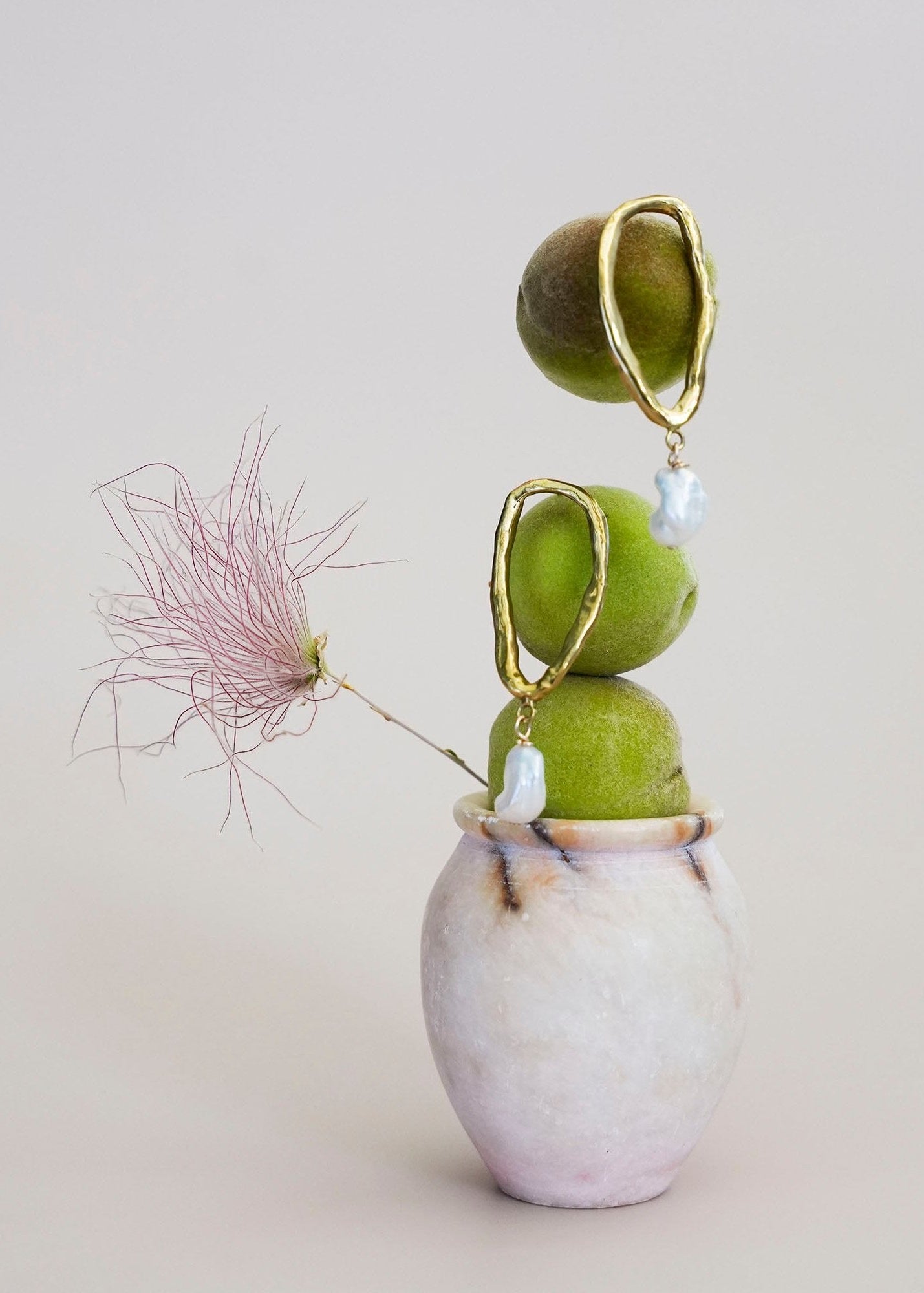 Abri Pearl Post Dangle Earrings