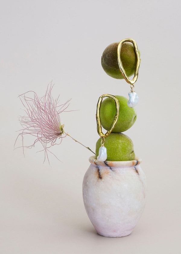 Abri Pearl Post Dangle Earrings