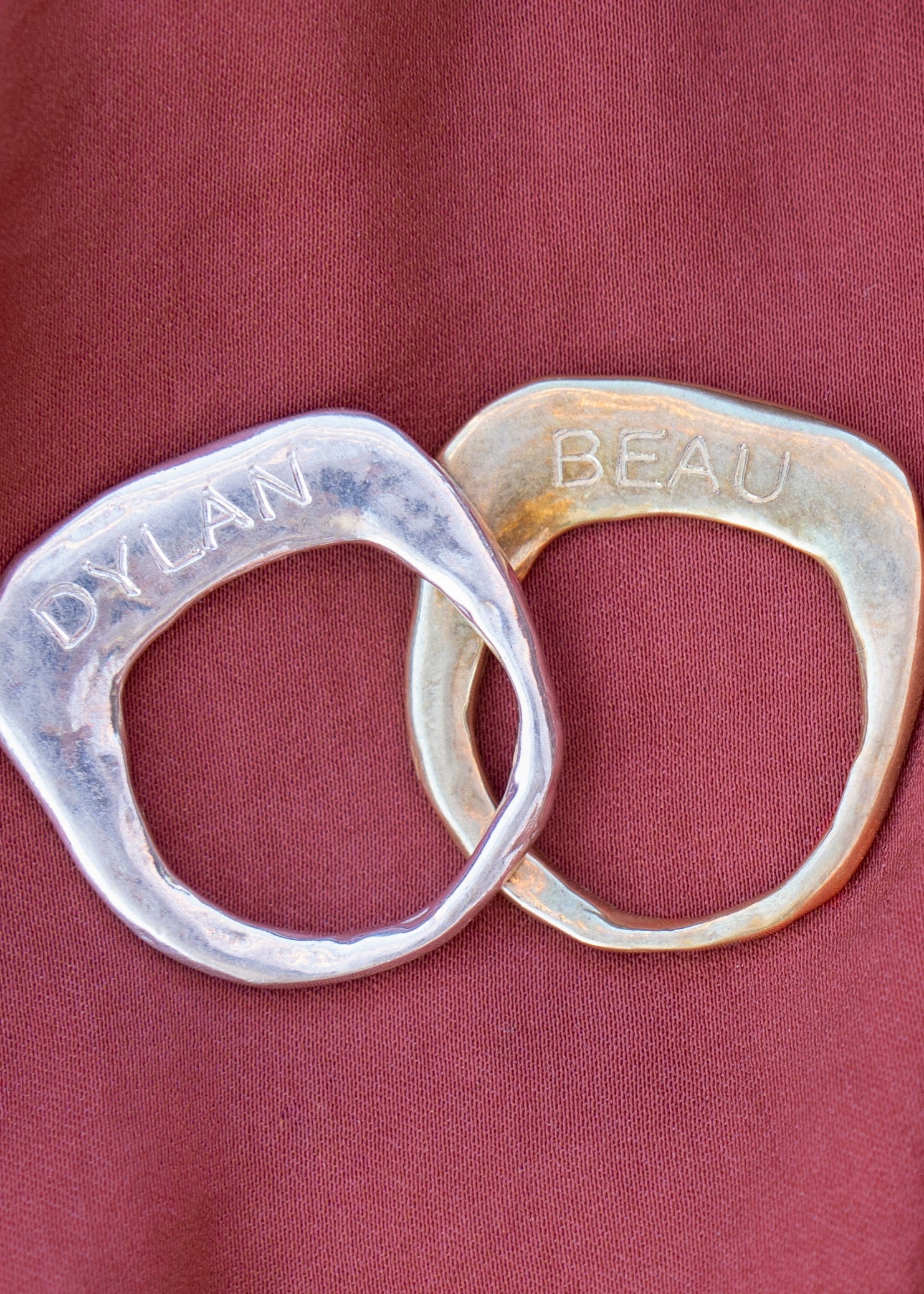 Engraved Cassia Slender Stacking Ring