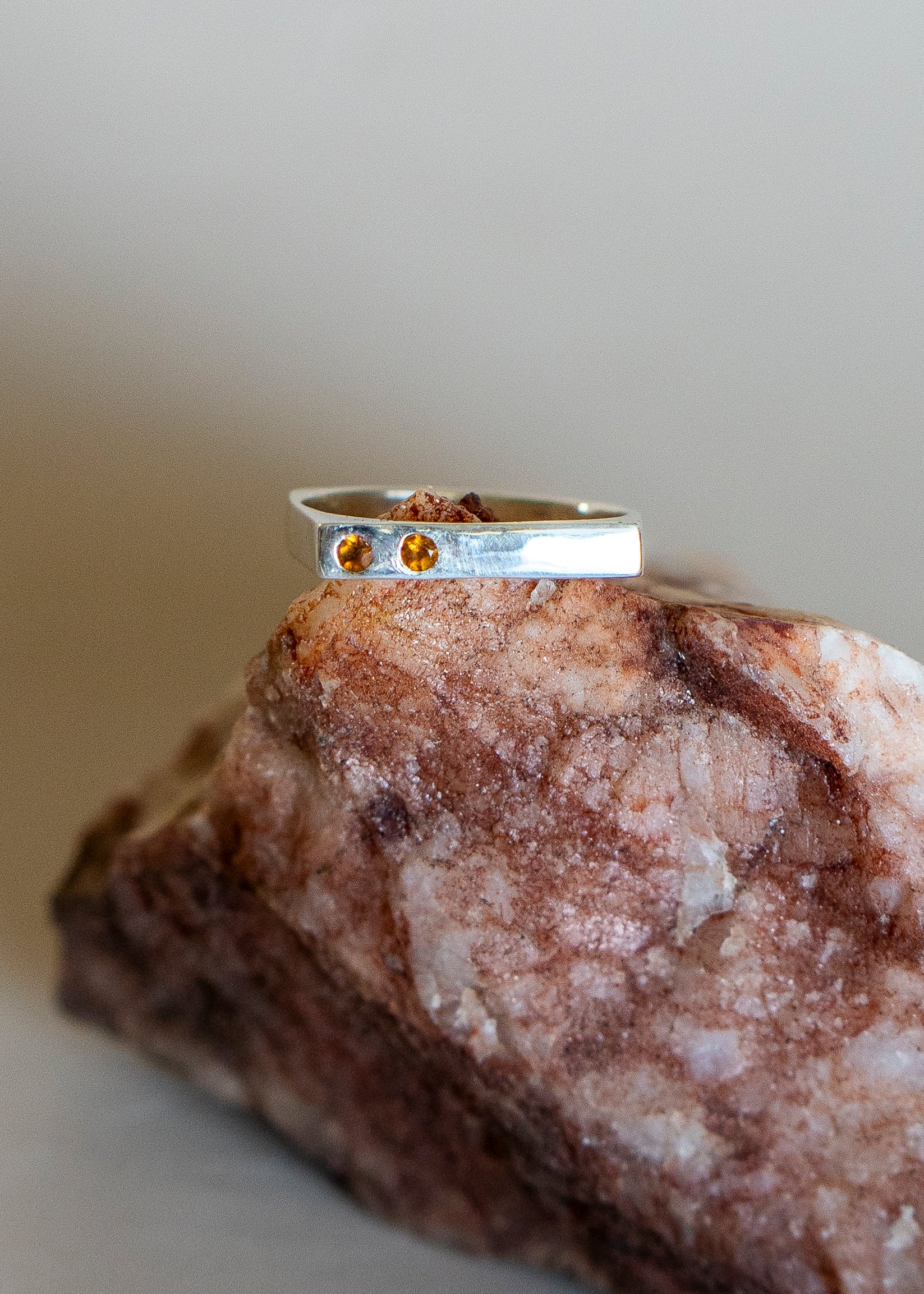 Citrine Corner Ring