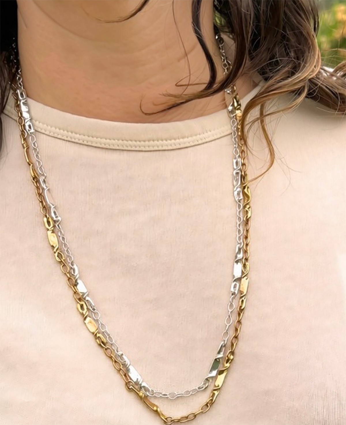 Mina Chains In both metal Options layered
