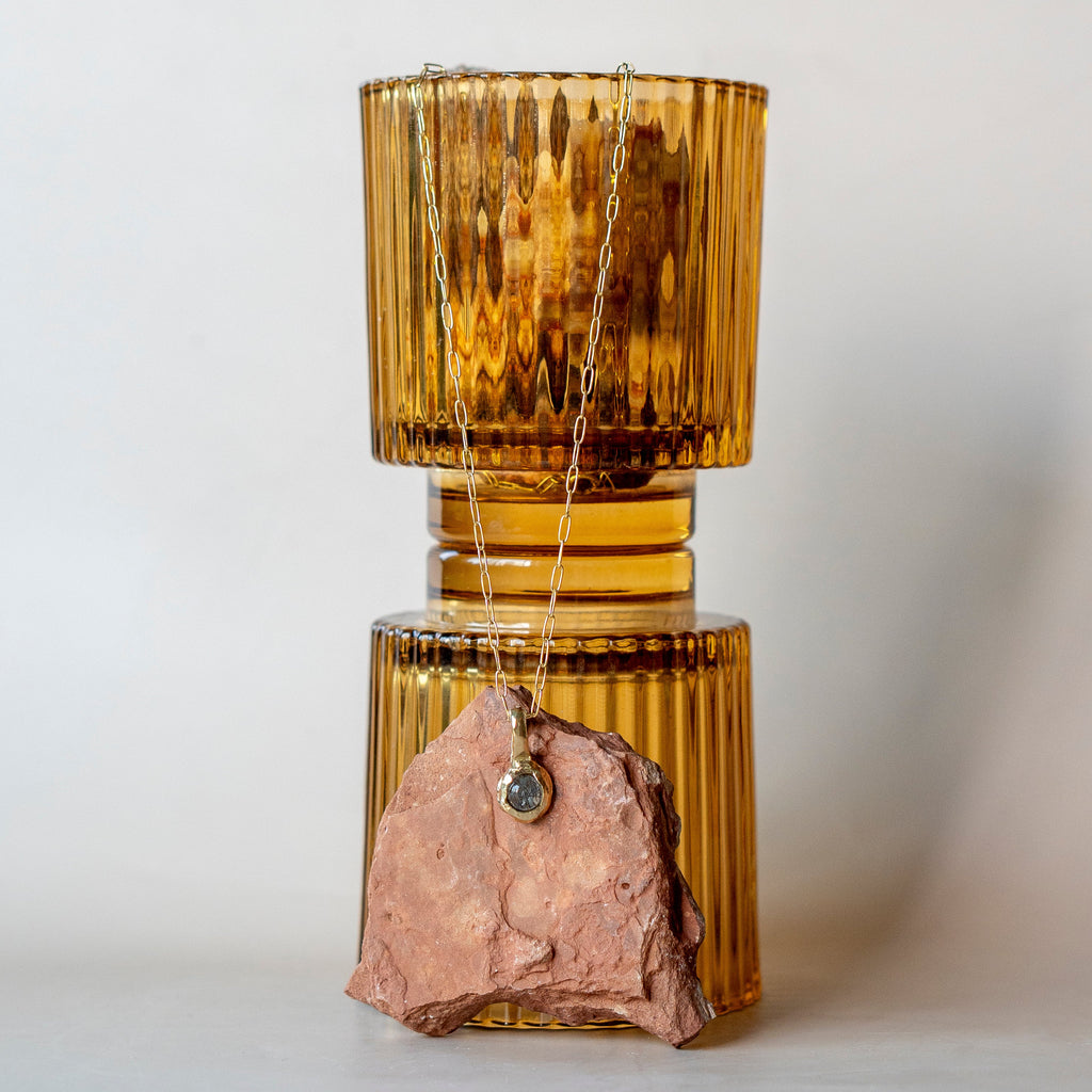 Tourmalinated Quartz and Brass