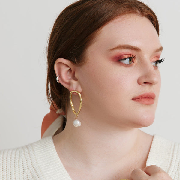 Abri Baroque Pearl Post Earring