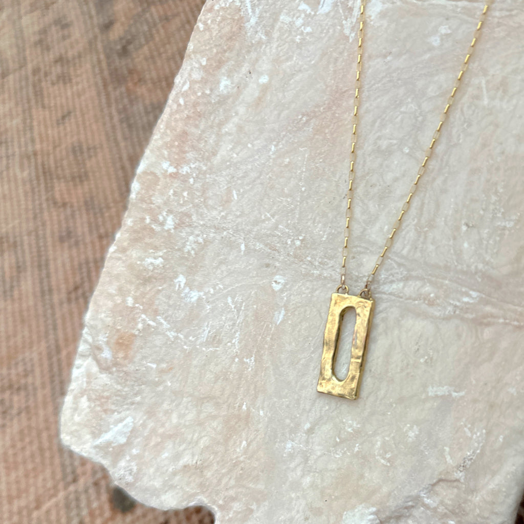 Perfectly Imperfect Rectangle Pendant