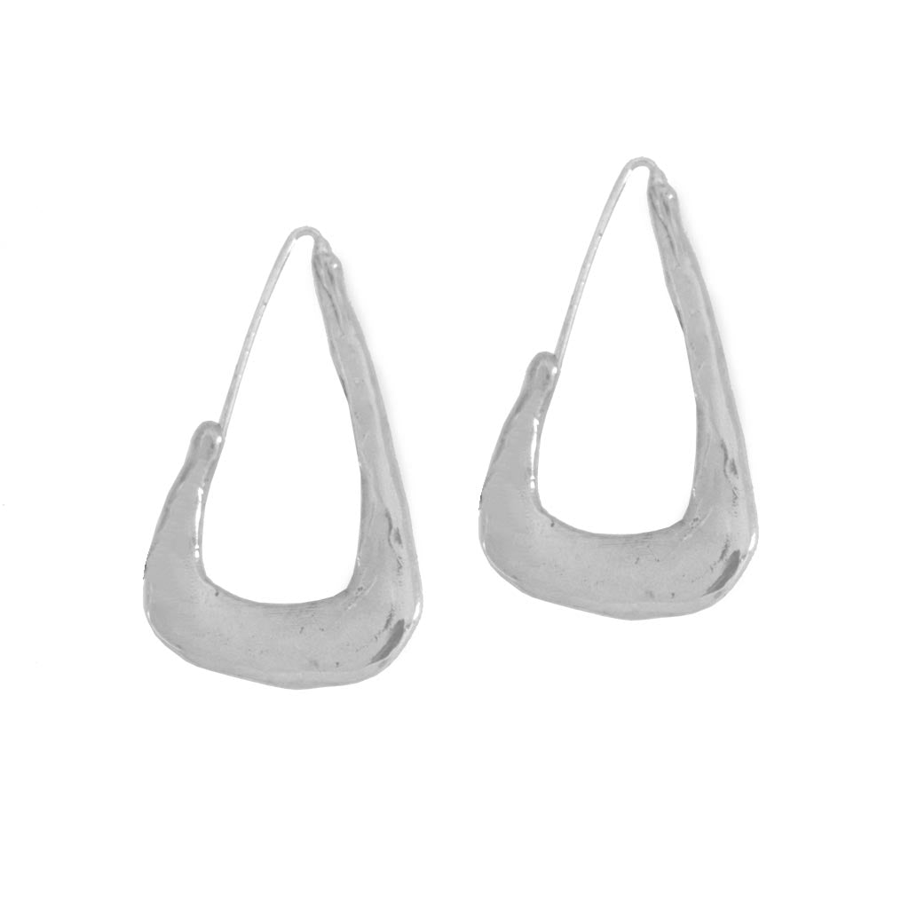 Teardrop Earring Hooks - Hammered Ear Wires - Sterling Silver Earring Hooks