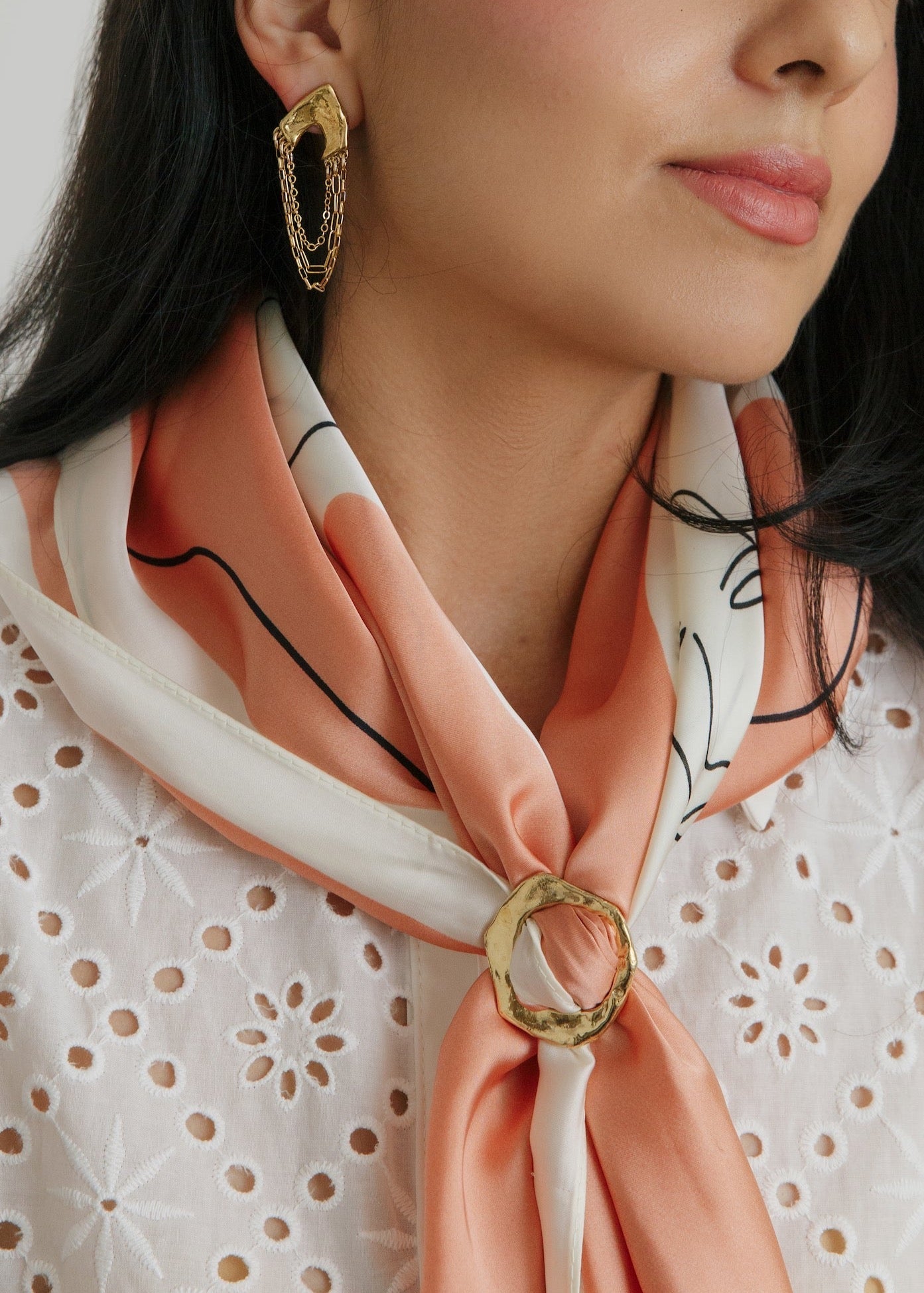 Scarf Ring on Model