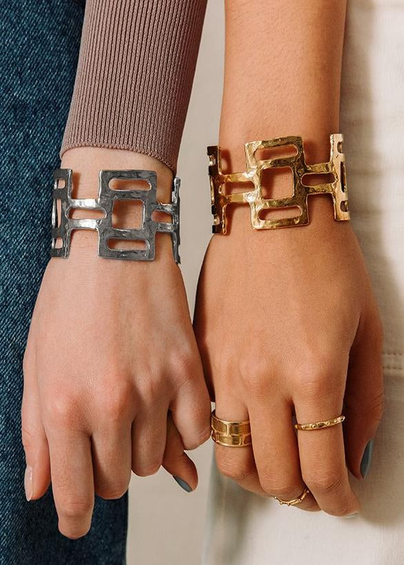 Salus Cuff Brass - Dante Perozzi Jewelry