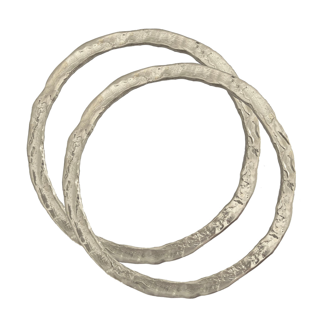 Double Stack Silver Bangles 
