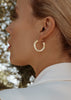 Small 1 inch Nyx Hoops in Brass or Silver